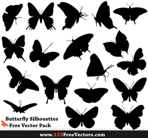 Butterfly Silhouette Vector Pack
